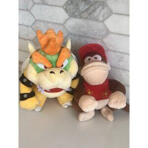 Nintendo Bowser Plush 9 Inch Little Buddy Diddy Kong 2017 Super Mario Bros New